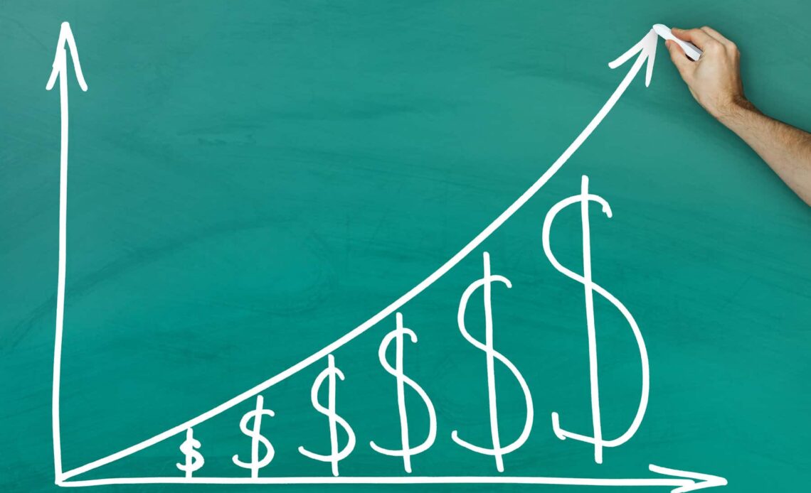 dividends grow over time