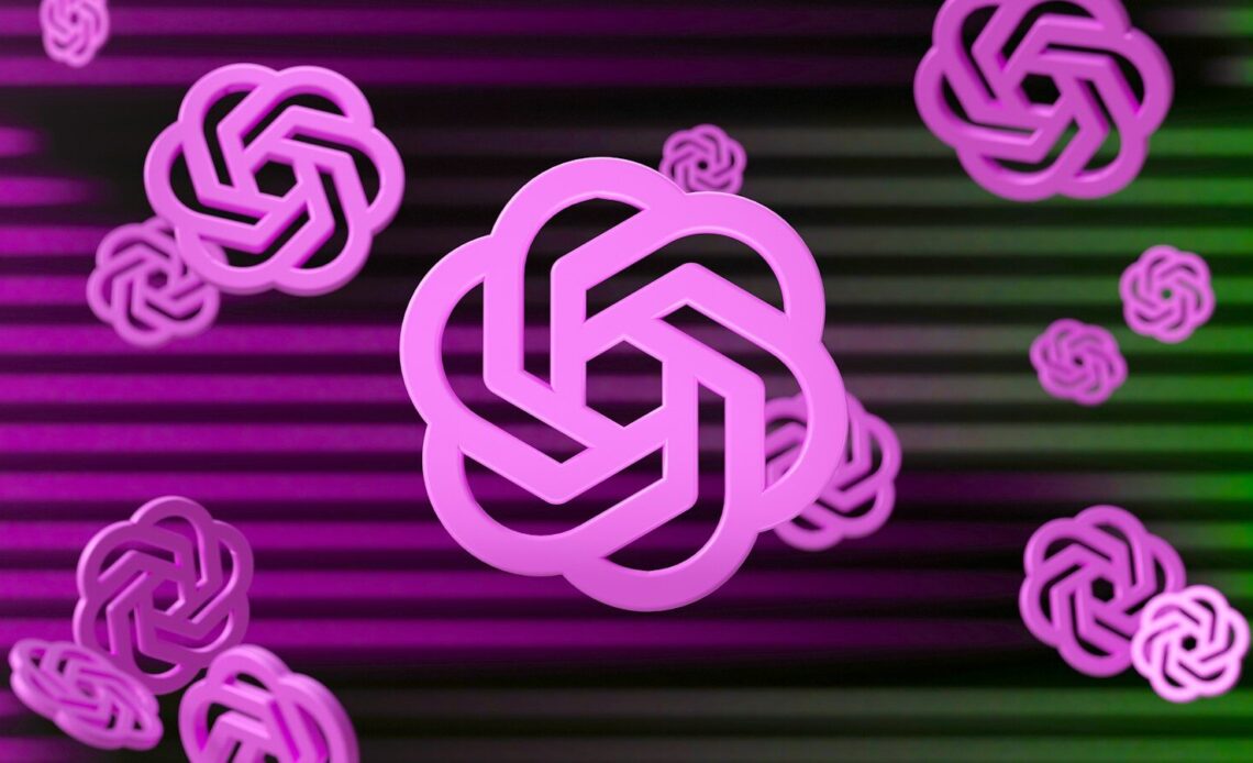 a purple and green background with intertwined circles