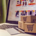 A shopper makes purchases from an online store.